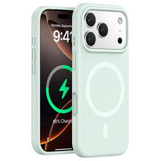 A-One Brand - iPhone 17 Pro Max Mobilskal Magsafe Liquid Silicone - Ljusgrön