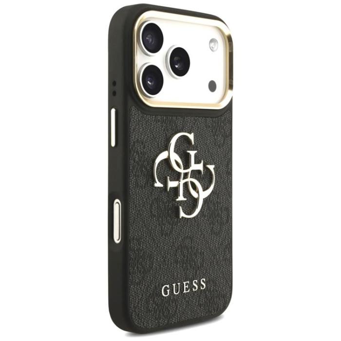 Guess - Guess iPhone 17 Pro Mobilskal 4G Big Classic Logo Big Strap Metal - Svart