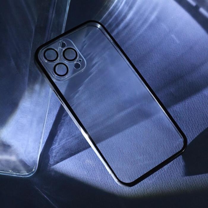 OEM - iPhone 12 Svart Kantfodral Skyddande Mobilskal