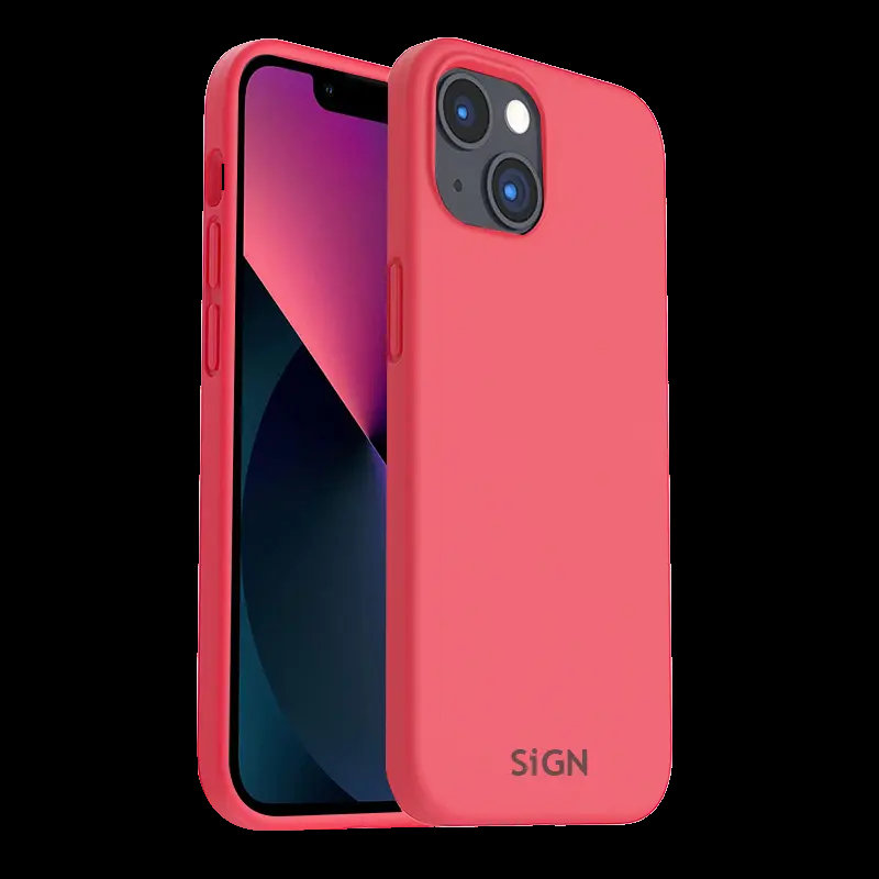 SiGN iPhone 14 Plus Skal Liquid Silicone - Vattenmelonsröd | 2353 | AlltMobil