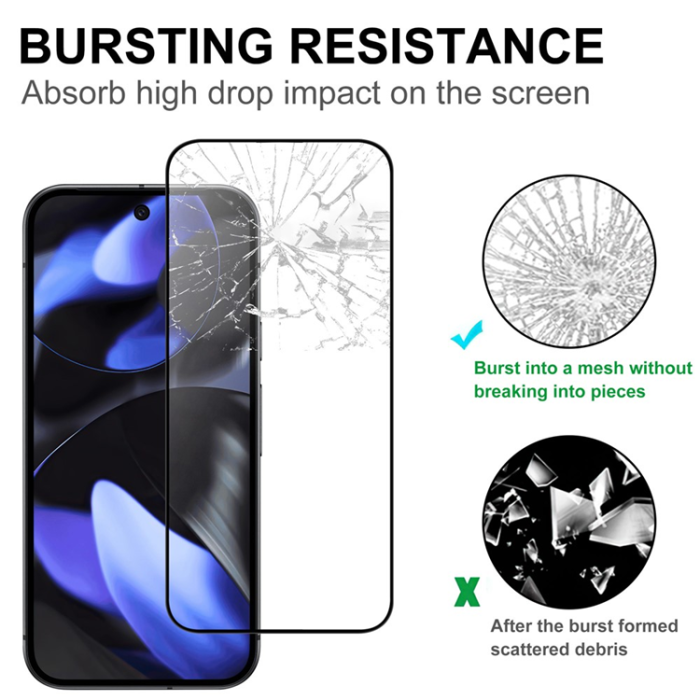 A-One Brand - Google Pixel 10 Pro XL Härdat Glas Skärmskydd Full Glue - Svart