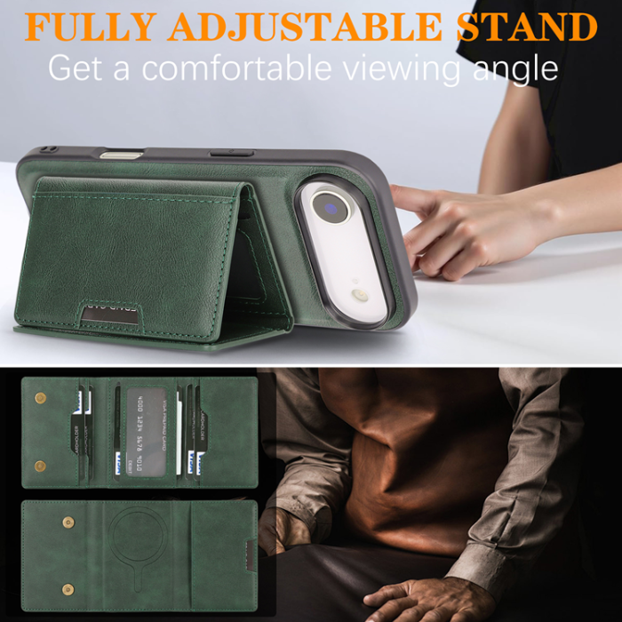 A-One Brand - iPhone Air Mobilskal MagSafe Kickstand Tri-fold Korthållare