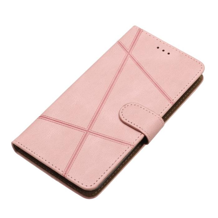 OEM - Crazy Horse Samsung Galaxy A57 Plånboksfodral Konstläder Ställ - Roséguld