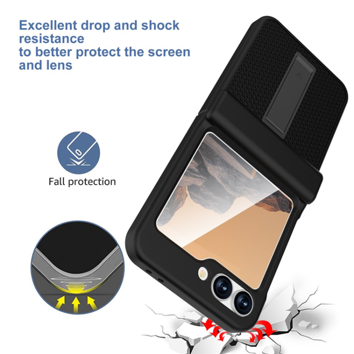A-One Brand - GW182 Galaxy Z Flip 7 FE/Z Flip 6 Mobilskal - Svart