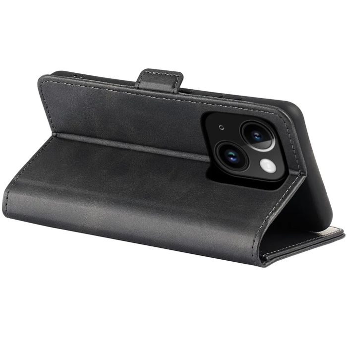 Taltech - iPhone 15 Plus Plånboksfodral Omvirat - Svart