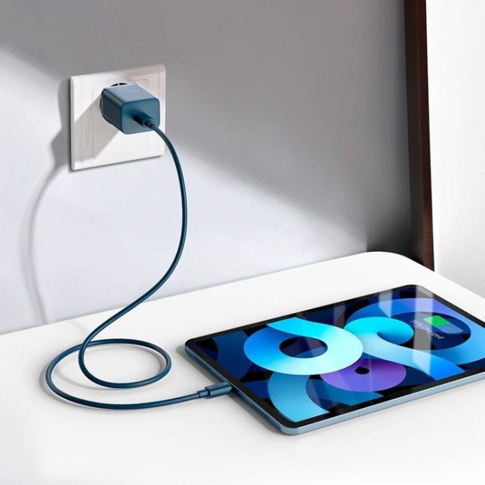 BASEUS - Baseus Väggladdare 20 W Lightning Kabel 1m - Blå