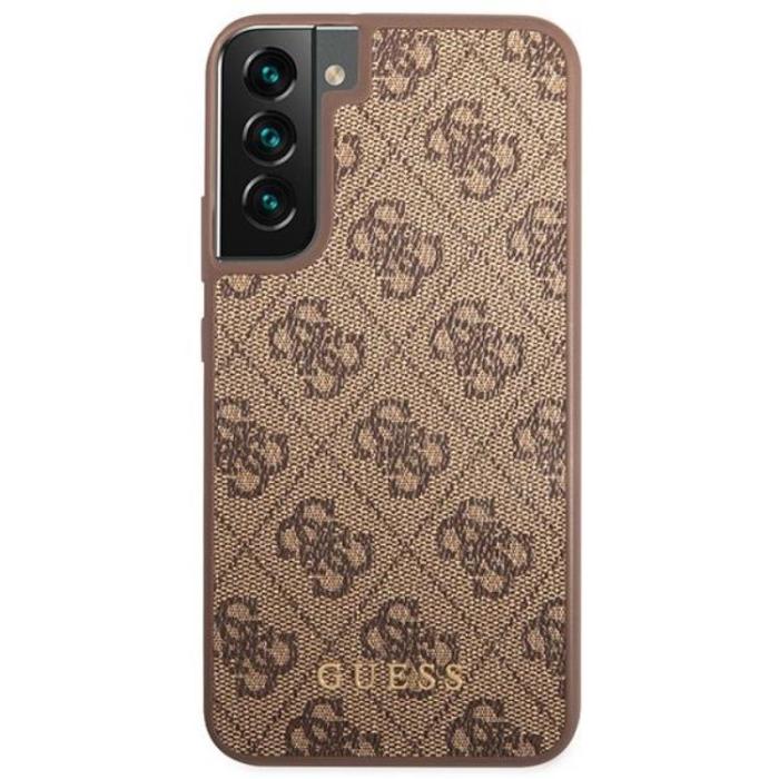 Guess - Guess Galaxy S23 Skal Metall Gold Logo - Brun