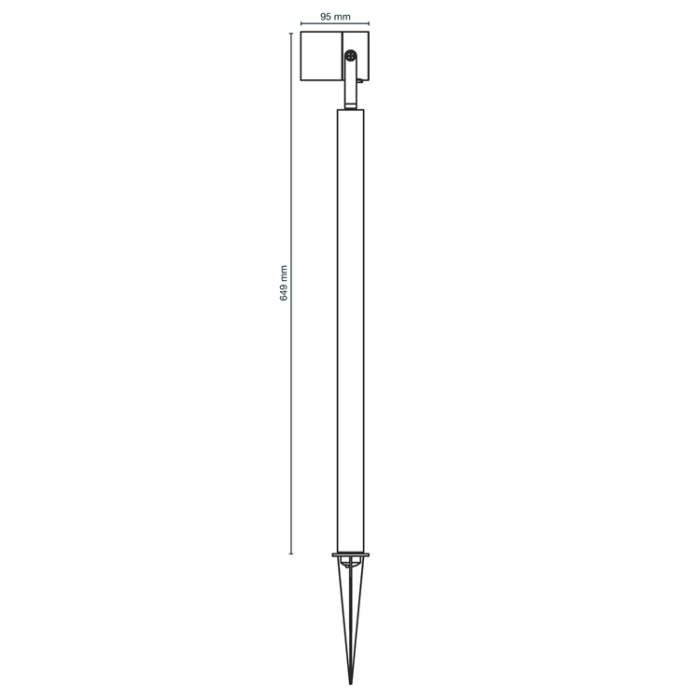 LightsOn - LightsOn Luna 65 Pollare/Trädgårdsspot 350 lm 5W 35° Svart