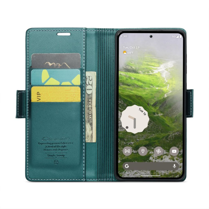 Caseme - Caseme Google Pixel 9 Pro/Pixel 9 Plånboksfodral 023 - Grön