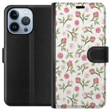 Gustaf - Pl&aring;nboksfodral till Apple iPhone 13 Pro med Blommigt