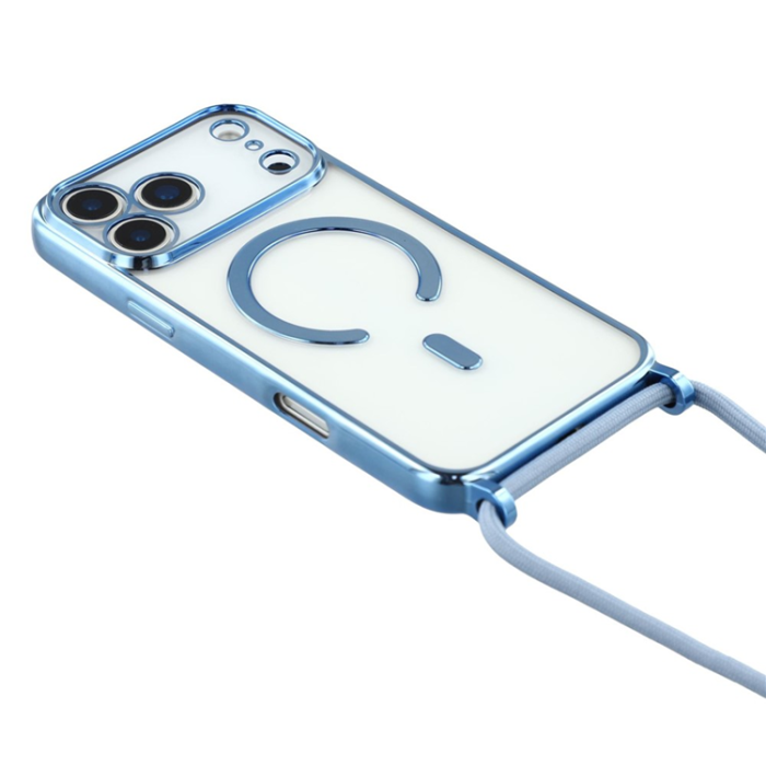 A-One Brand - iPhone 17 Pro Mobilskal MagSafe Electroplating Edge TPU - Blå