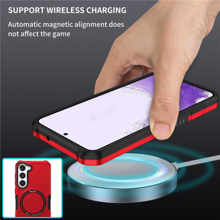 OEM - Galaxy S23 Skal Magsafe Anti Drop - Röd