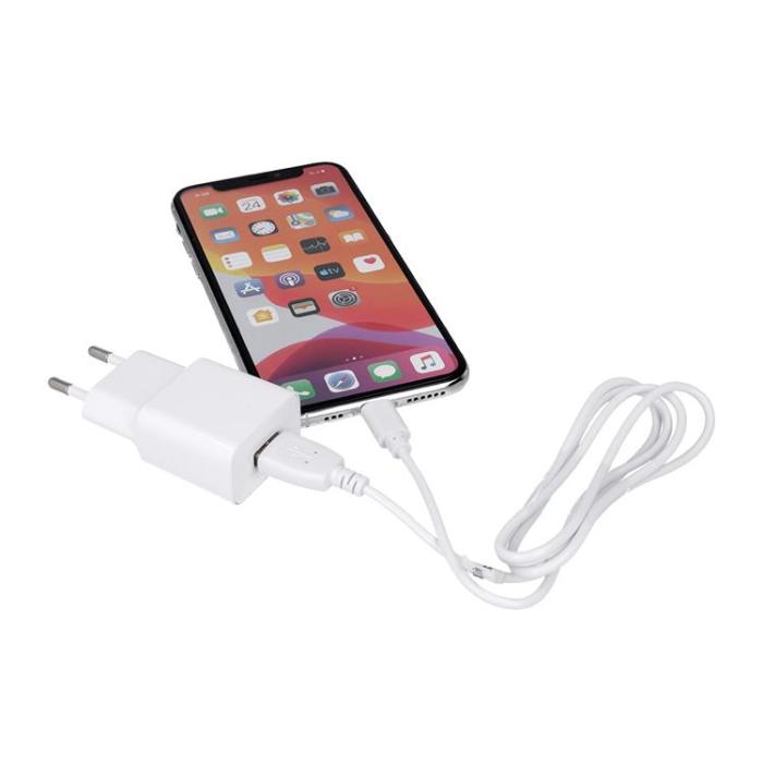 Maxlife - Maxlife Väggladdare 1x USB 2.1A + micro-USB Kabel MXTC-01 - Vit