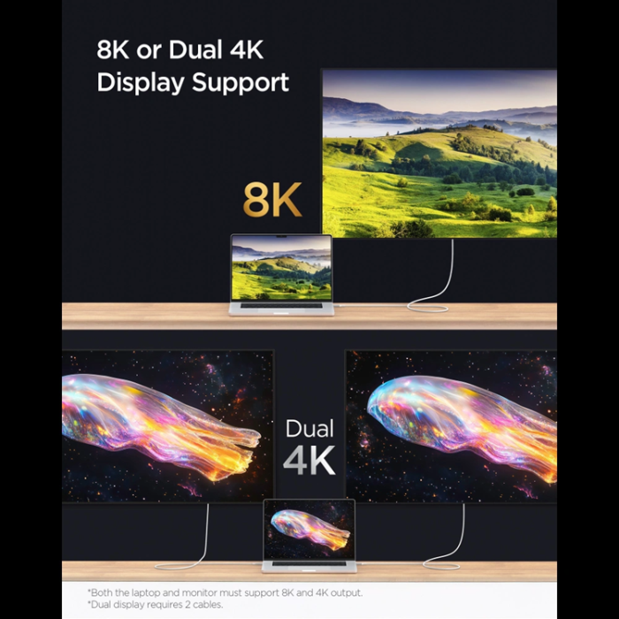 Spigen - Spigen USB-C till USB-C 240W Kabel 150cm EB24015CC