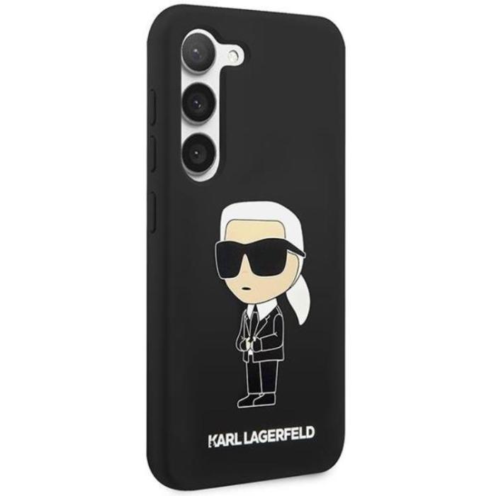 UTGATT1 - Karl Lagerfeld Galaxy S23 Plus Mobilskal Silikon Ikonik - Svart