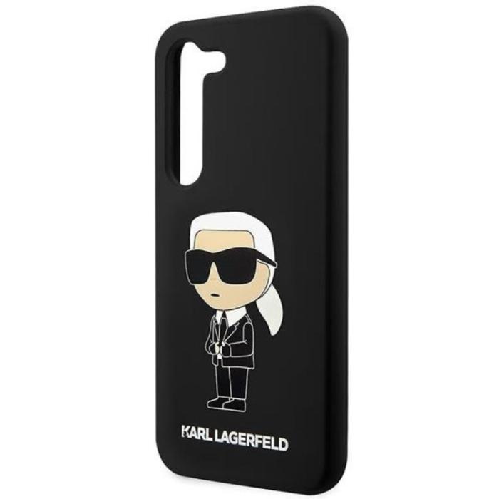 UTGATT1 - Karl Lagerfeld Galaxy S23 Plus Mobilskal Silikon Ikonik - Svart