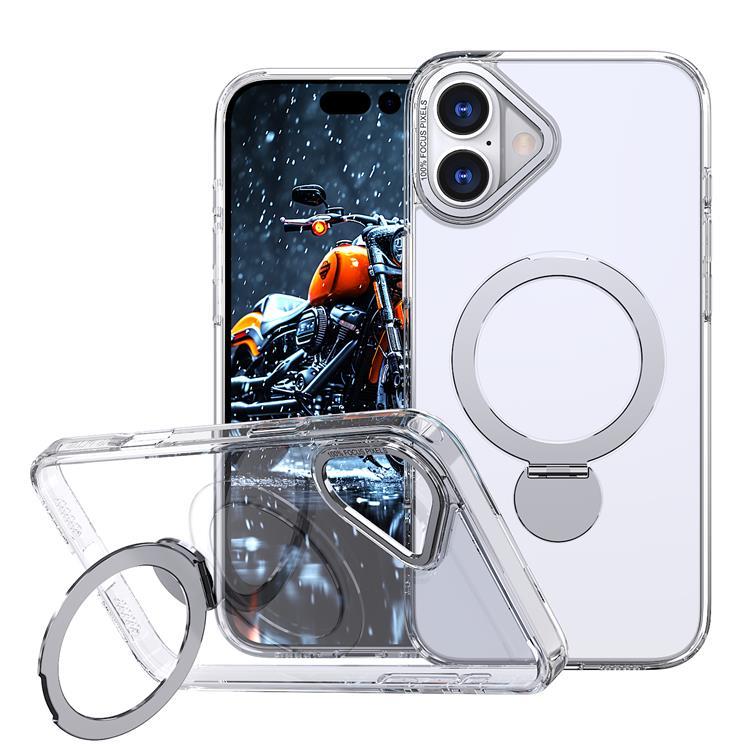 iPhone 16 Mobilskal MagSafe Rotating Kickstand (Transparent) | 2353 | AlltMobil
