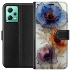 iSecrets - Pl&aring;nboksfodral till Xiaomi Redmi Note 12 med Silkesblommor
