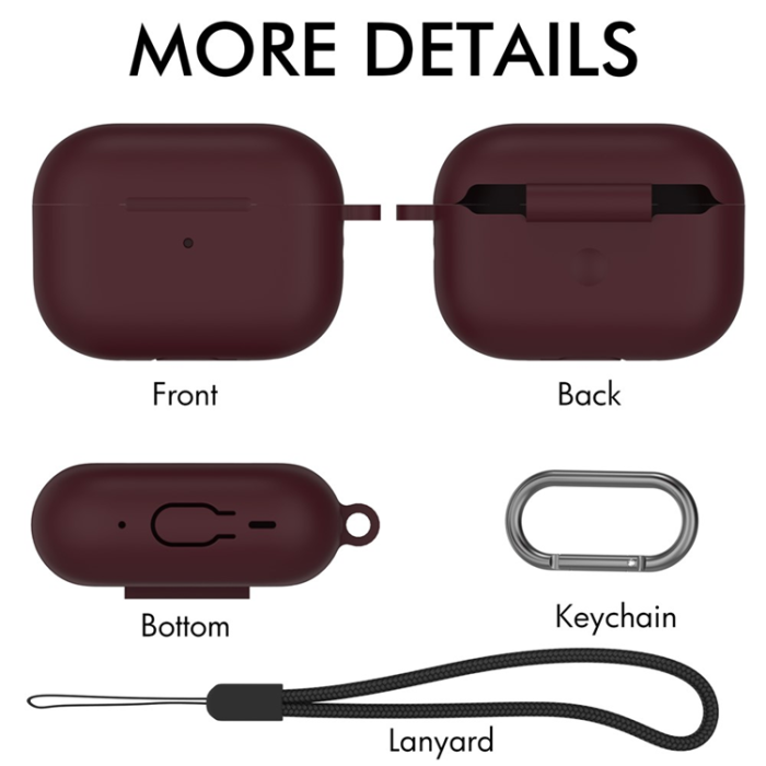 AHASTYLE - AHASTYLE AirPods Pro 2 Skal Silikon med Carabiner/Lanyard CS14