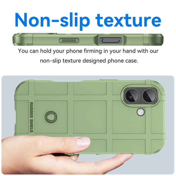 A-One Brand - iPhone 17 Mobilskal Grid Design Scratch-Proof Soft TPU - Grön