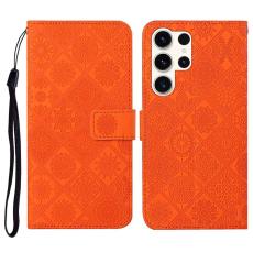 OEM - Pl&aring;nboksfodral f&ouml;r Samsung Galaxy S26 Ultra Konstl&auml;der - Orange