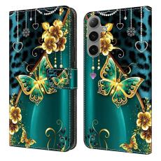 OEM - Pl&aring;nboksfodral f&ouml;r Samsung Galaxy S26 M&ouml;nster - Guldblomma