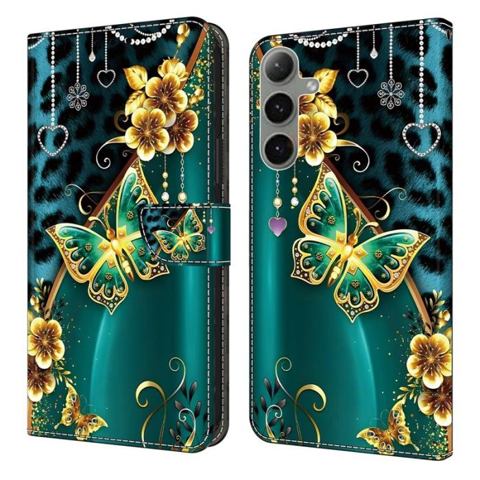 OEM - Plånboksfodral för Samsung Galaxy S26 Mönster - Guldblomma
