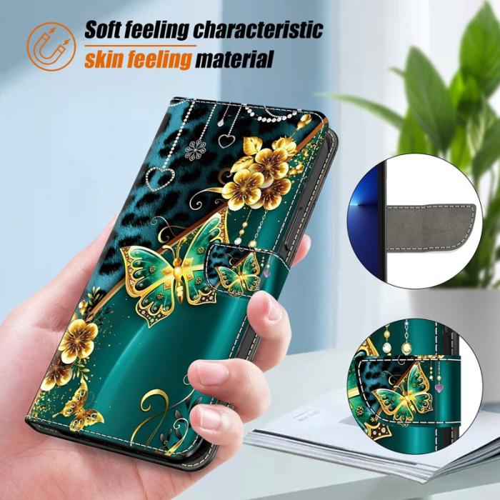 OEM - Plånboksfodral för Samsung Galaxy S26 Mönster - Guldblomma