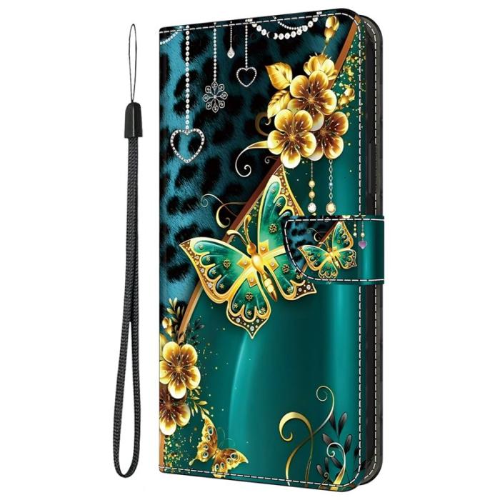 OEM - Plånboksfodral för Samsung Galaxy S26 Mönster - Guldblomma