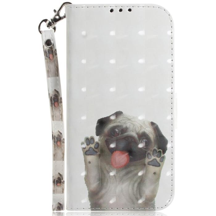 OEM - Plånboksfodral för Samsung Galaxy S26 Konstläder Mönster - Pug