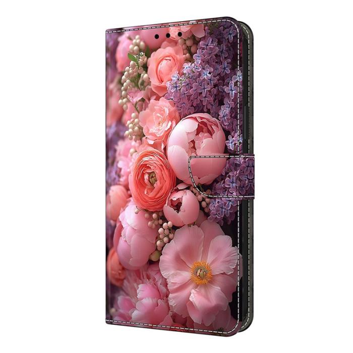 OEM - Plånboksfodral för Samsung Galaxy S26 Konstläder Mönster - Ranunculaceae