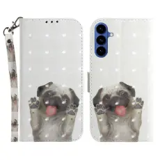 OEM - Pl&aring;nboksfodral f&ouml;r Samsung Galaxy S26 Konstl&auml;der M&ouml;nster - Pug