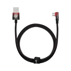 BASEUS - Baseus MVP USB-C till USB-A kabel 100W 1m - Svart/Röd