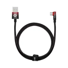 BASEUS - Baseus MVP USB-C till USB-A kabel 100W 1m - Svart/Röd