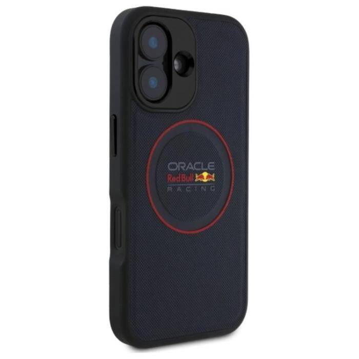 Red Bull - Red Bull iPhone 16 Plus Mobilskal MagSafe Läder Red Ring - Navy