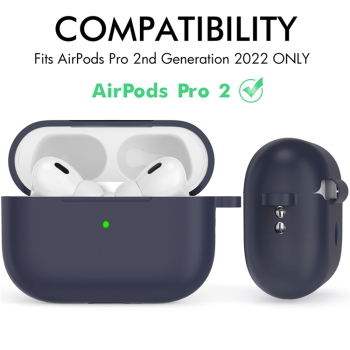 AHASTYLE - AHASTYLE AirPods Pro 2 Skal Silikon med Carabiner/Lanyard CS14