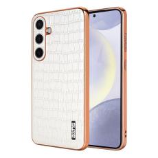 AZNS - AZNS Mobilskal f&ouml;r Samsung Galaxy S26 PU + TPU Krokodiltextur - Vit