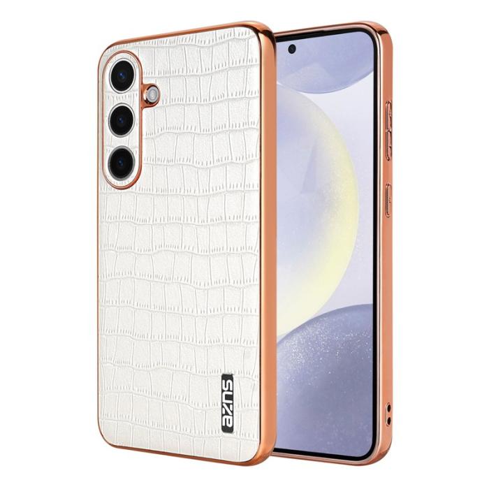 AZNS - AZNS Mobilskal för Samsung Galaxy S26 PU + TPU Krokodiltextur - Vit
