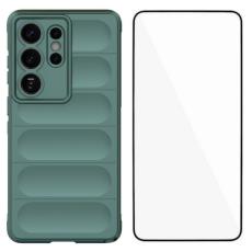 WANLONFENG - WANLONFENG Mobilskal f&ouml;r Samsung Galaxy S26 Ultra TPU Anti-Slip - Armgr&ouml;n