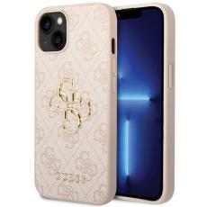 Guess - Guess Mobilskal till iPhone 15 Big Metall Logo - Rosa