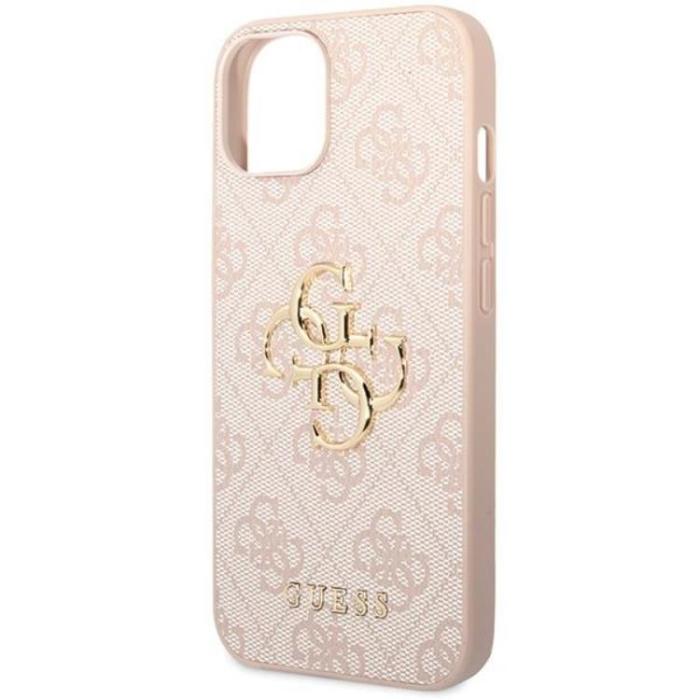 Guess - Guess Mobilskal till iPhone 15 Big Metall Logo - Rosa