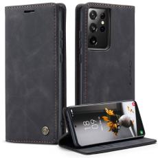 Caseme - CASEME Pl&aring;nboksfodral Konstl&auml;der f&ouml;r Samsung Galaxy S21 Ultra - Svart