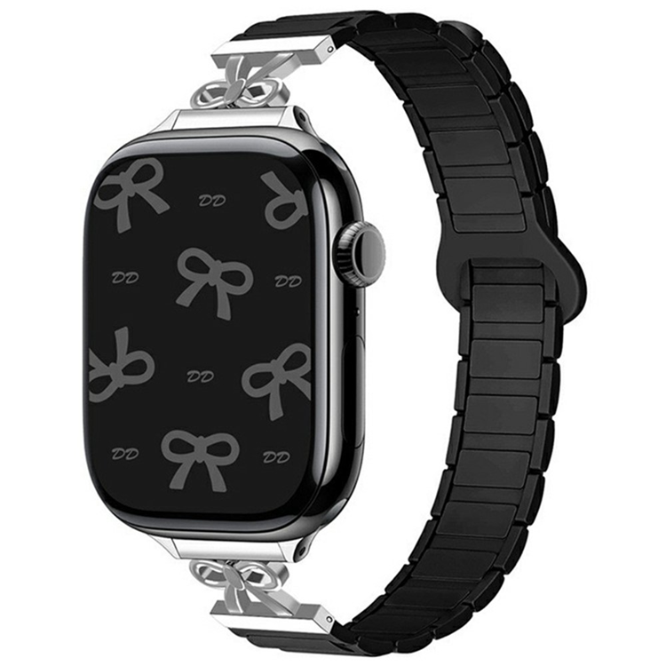 Apple Watch 38/40/41/42mm Armband Magnetic Bowknot - Svart | 5122 | AlltMobil