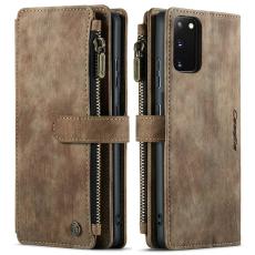Caseme - CASEME Konstl&auml;der Pl&aring;nboksfodral f&ouml;r Samsung Galaxy S21 Ultra 5G - Brun