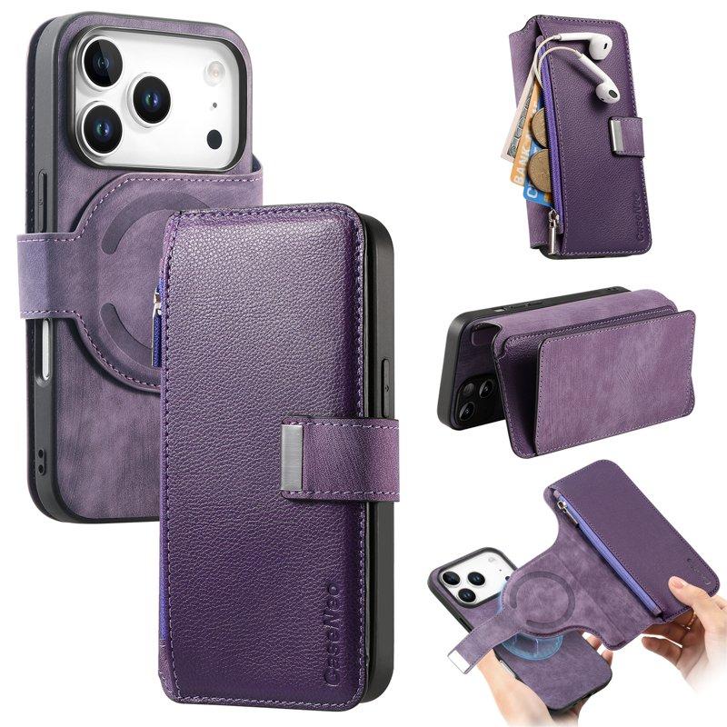 CASENEO MW-02 iPhone 17 Pro Max Plånboksfodral Konstläder - Lila (Lila) | 2353 | AlltMobil