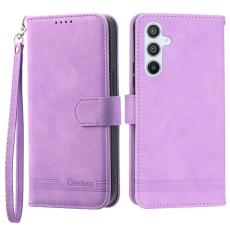DIERFENG - DIERFENG DF-03 Pl&aring;nboksfodral f&ouml;r Samsung Galaxy A54 5G - Konstl&auml;der - Lila