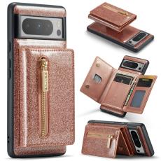 DG.MING - DG.MING M3 Series Konstl&auml;der Pl&aring;nboksfodral f&ouml;r Google Pixel 8 Pro Ros&eacute;guld