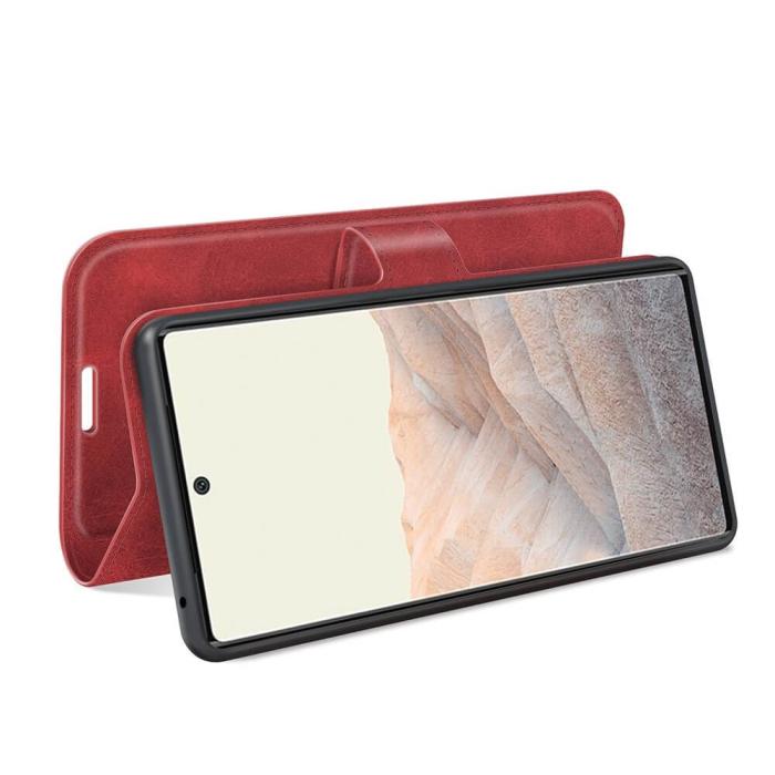A-One Brand - Flip Folio Plånboksfodral till Google Pixel 6 Pro - Röd