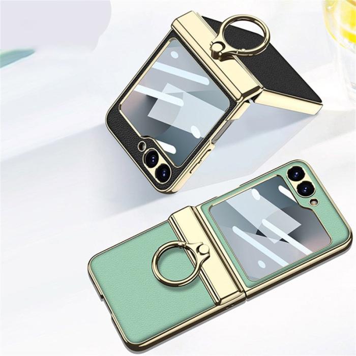 GKK - GKK Samsung Galaxy Z Flip7 FE Fodral PC+PU - Grön