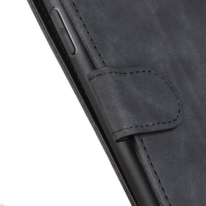 KHAZNEH - KHAZNEH OnePlus 13R 5G Plånboksfodral Konstläder Retro Textur - Svart
